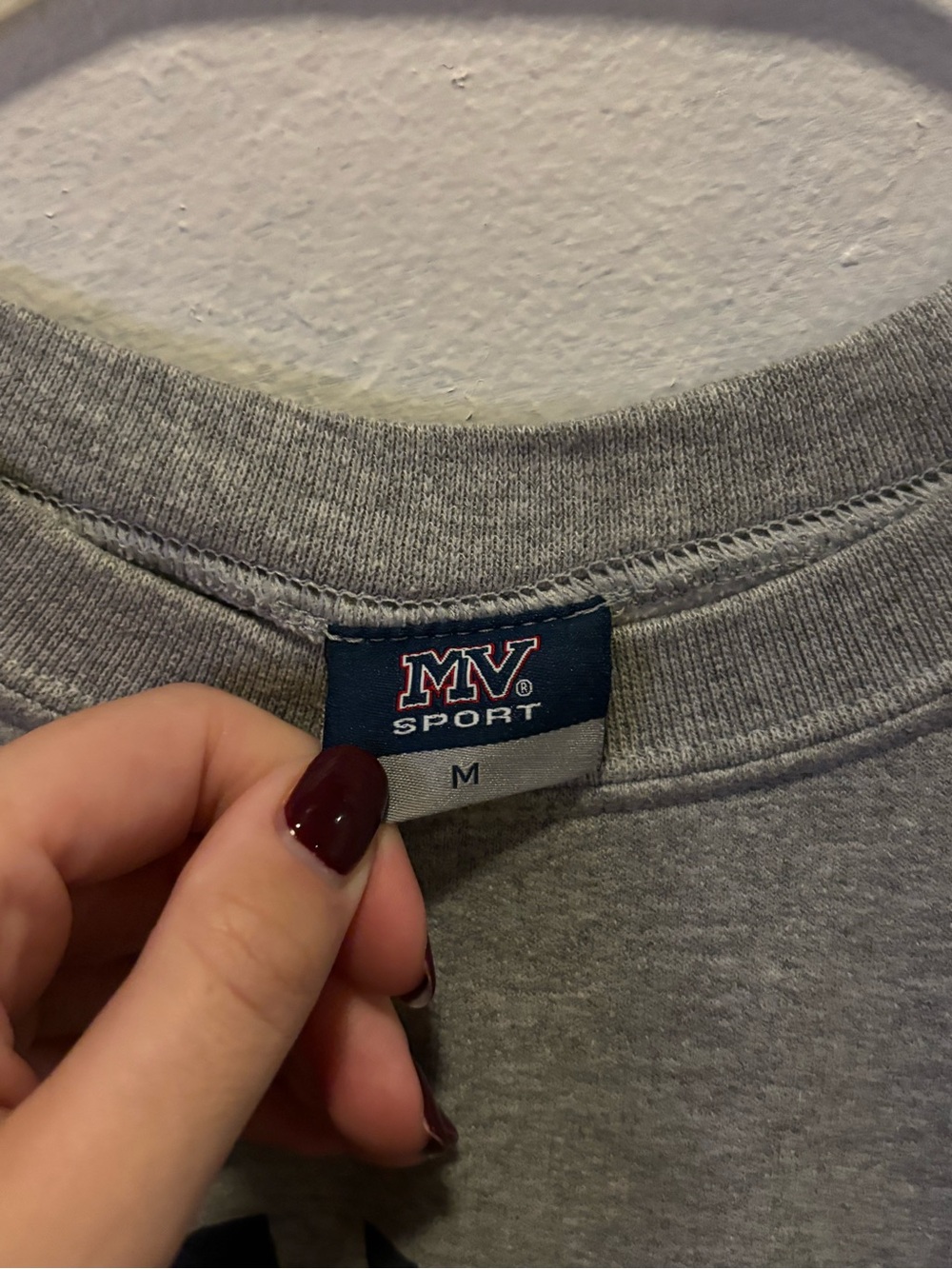 MV Sport Gray Crewneck Sweatshirt with Navy PUT‑IN‑BAY Lettering - Picture 3 of 3